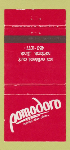 Matchbook Cover - Pomodoro Italian Restaurant Northbrook IL 30 Strike