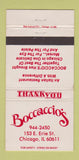 Matchbook Cover - Boccaccio's Restaurant Chicago IL 30 Strike