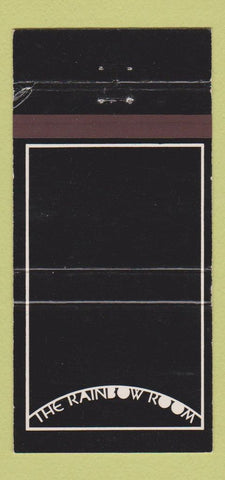 Matchbook Cover - The Rainbow Room New York City 30 Strike