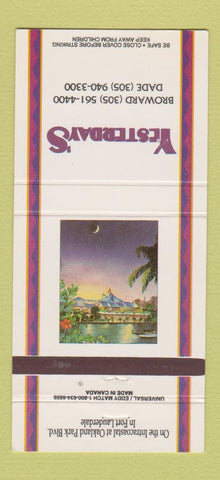 Matchbook Cover - Yesterday's Fort Lauderdale FL 30 Strike