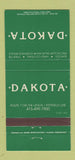 Matchbook Cover - Dakota Restaurant Pittsfield Lenox MA 30 Strike