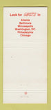 Matchbook Cover - Mick's Atlanta Baltimore Minneapolis Washington DC  30 Strike