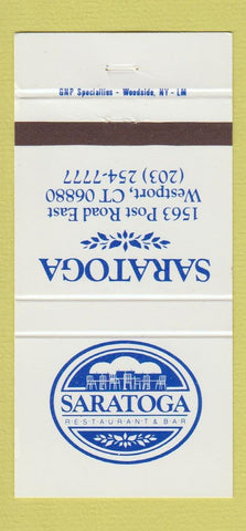 Matchbook Cover - Saratoga Restaurant Westport CT 30 Strike