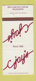Matchbook Cover - Cjay's Sacramento CA 30 Strike