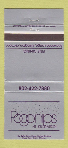 Matchbook Cover - Pogonips Killington VT Snowshed Lodge 30 Strike