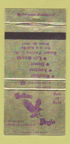 Matchbook Cover - Golden Eagle Restaurant Bristol PA 30 Strike