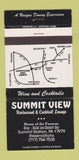 Matchbook Cover - Summit View Restaurant PA 30 Strike