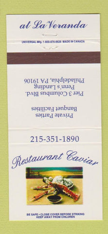 Matchbook Cover - Restaurant Caviar Philadelphia PA 30 Strike