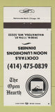 Matchbook Cover - Open Hearth Wauwatosa WI 30 Strike