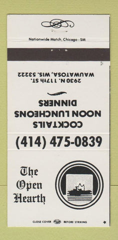 Matchbook Cover - Open Hearth Wauwatosa WI 30 Strike