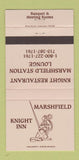 Matchbook Cover - Knight Inn Restaurant Marshfield WI? 30 Strike