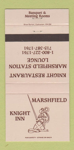 Matchbook Cover - Knight Inn Restaurant Marshfield WI? 30 Strike