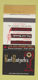 Matchbook Cover - Karl Ratzsch's Restaurant Hubertus WI 30 Strike