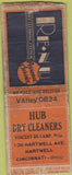 Matchbook Cover - Hub Dry Cleaners Cincinnati OH Union Quality BOBTAIL POOR