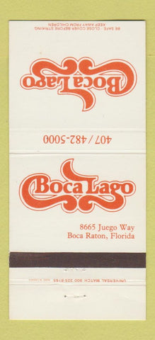 Matchbook Cover - Boca Lago Boca Raton FL 30 Strike