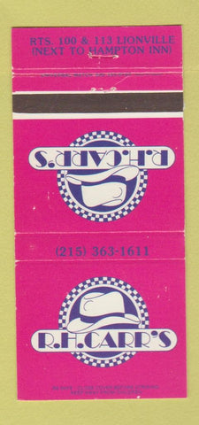 Matchbook Cover - RH Carr's Lionville PA 30 Strike