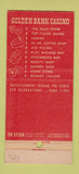 Matchbook Cover - Golden Bank Casino girlie Reno NV 30 Stick