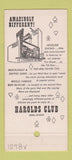 Matchbook Cover - Harolds Club Casino Reno NV girlie  30 Strike