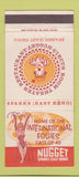 Matchbook Cover - Nugget Casino Sparks NV girlie 30 Strike