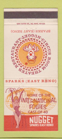 Matchbook Cover - Nugget Casino Sparks NV girlie 30 Strike