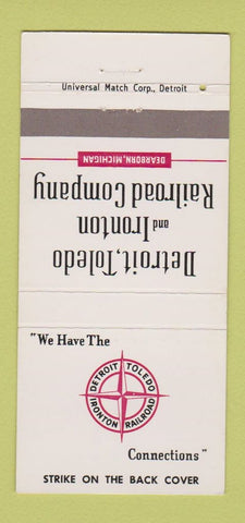 Matchbook Cover - Detroit Toledo Ironton Railroad Earborn MI 30 Strike