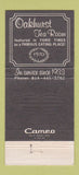 Matchbook Cover - Oakhurst Tea Room Somerset PA 30 Strike