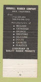 Matchbook Cover - Kirkhill Rubber Brea CA 30 Strike