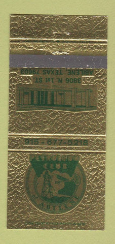 Matchbook Cover - Petroleum Club of Abilene TX 30 Strike