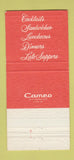 Matchbook Cover Johnny Kamuca's Valley Forge Tavern King of Prussia PA 30 Strike
