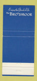 Matchbook Cover - Broadmoor Hotel Colorado Springs 30 Strike