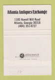 Matchbook Cover - Atlanta Antiques Exchange Atlanta GA 40 Strike