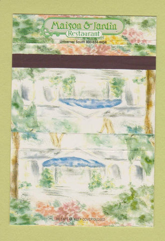 Matchbook Cover - Maison & Jardin Restaurant Altamonte Springs FL 40 Strike