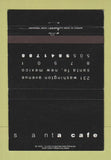 Matchbook Cover - Santa Cafe Sante Fe NM 40 Strike
