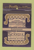 Matchbook Cover - Scandia Restaurant New York City WORN 40 Strike