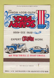 Matchbook Cover - Scrappy Peck Auto Body Westbury NY 40 Strike