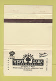 Matchbook Cover - West Oaks Steak Seafood West Eureka Springs AR WEAR 40 Strike