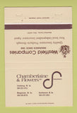 Matchbook Cover - Chamberlaine & Flowers Insurance Clarksburg WV 40 Strike