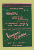 Matchbook Cover Boulevard Cleaners El Monte Alhambra Rosemead CA WEAR 40 Strike