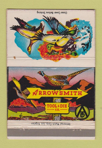Matchbook Cover - Arrow Smith Tool Die Los Angeles CA #1 40 Strike