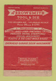 Matchbook Cover - Arrow Smith Tool Die Los Angeles CA #2 40 Strike