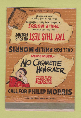 Matchbook Cover - Philip Morris Cigarettes WORN 40 Strike