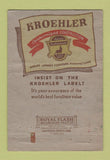 Matchbook Cover - Kroehler Furniture Naugatuck CT WEAR 40 Strike