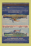 Matchbook Cover - SS Princess Anne Pocahontas Chesapeake Bay 40 Strike