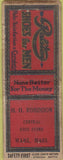 Matchbook Cover - Robinson Shoes Ware MA Safety First BOBTAIL