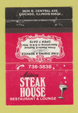 Matchbook Cover - Addison Steak House Chicago IL 40 Strike