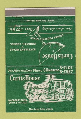 Matchbook Cover - Curtis House Woodbury CT 40 Strike