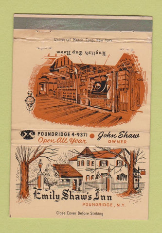 Matchbook Cover - Emily Shaw's Inn Poundridge NY WEAR 40 Strike