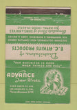 Matchbook Cover - Advance Saw Works Los Angeles CA WEAR 40 Strike