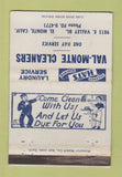 Matchbook Cover - Val Monte Cleaners El Monte CA WEAR 40 Strike