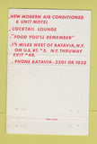 Matchbook Cover - The Steak House Batavia NY WEAR 40 Strike
